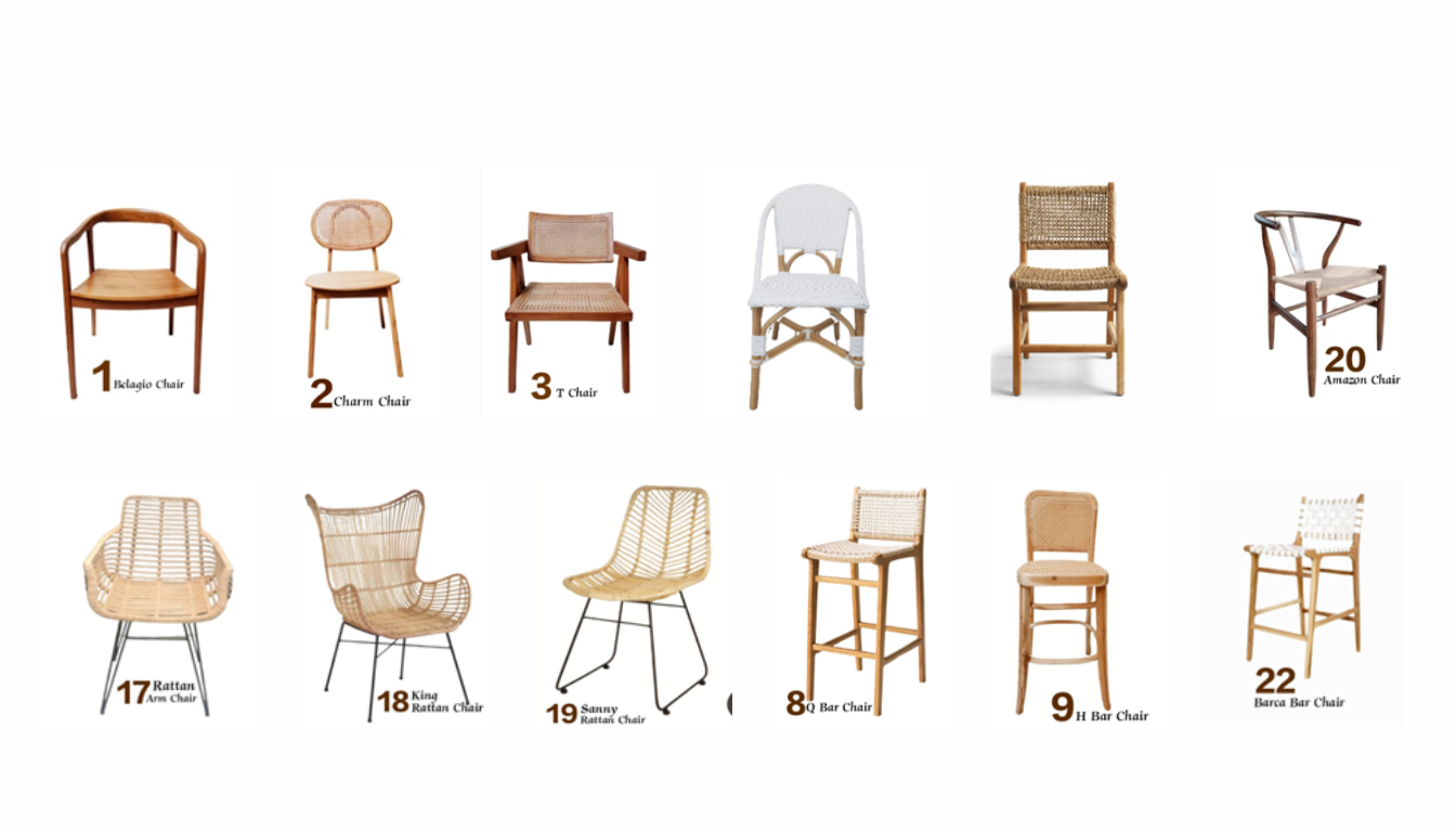 Kursi Jati, Rotan, dan Rotan Sintetis untuk Pembeli Global